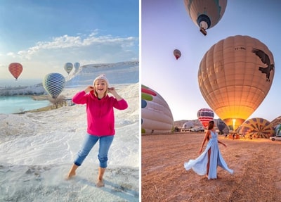 Pamukkale-heißluftballonfahrt Von Alanya Aus