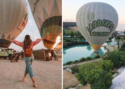 Pamukkale-heißluftballonfahrt Von Side Aus